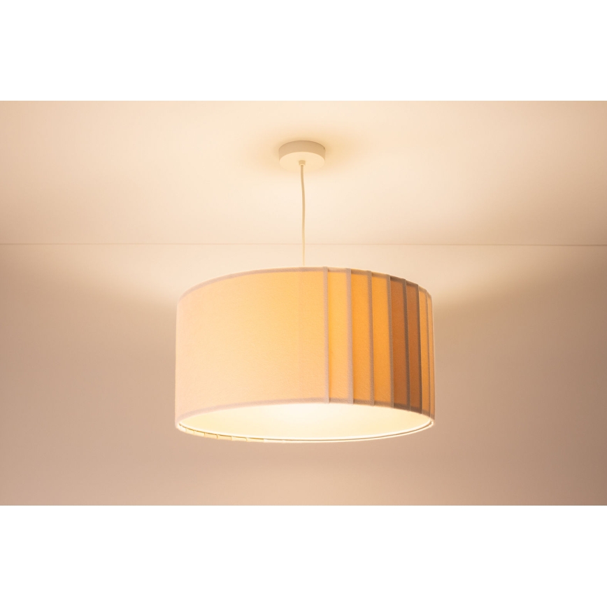 Pendelleuchte an Kabel STRIPES 1xE27/60W/230V Ø 40 cm cremefarben