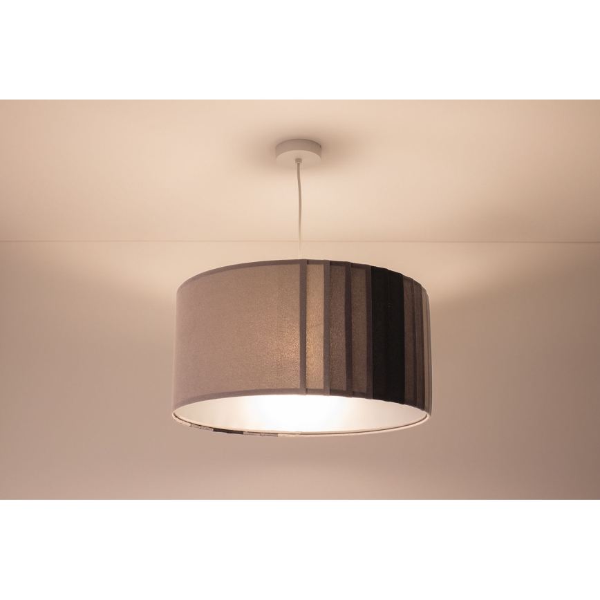Pendelleuchte an Kabel STRIPES 1xE27/60W/230V Ø 40 cm grau