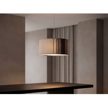 Pendelleuchte an Kabel STRIPES 1xE27/60W/230V Ø 40 cm grau