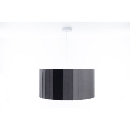 Pendelleuchte an Kabel STRIPES 1xE27/60W/230V Ø 40 cm grau