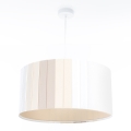Pendelleuchte an Kabel STRIPES 1xE27/60W/230V Ø 60 cm cremefarben