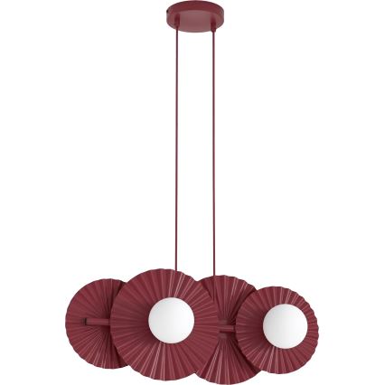 Pendelleuchte an Kabel UMBRA 4xG9/8W/230V rot
