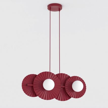 Pendelleuchte an Kabel UMBRA 4xG9/8W/230V rot
