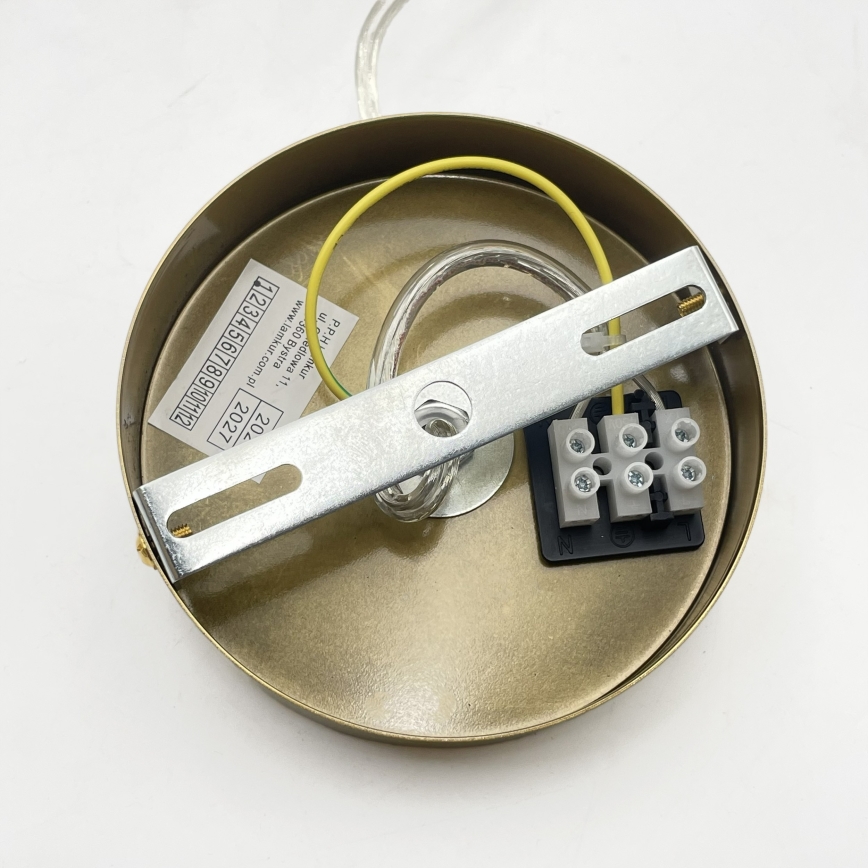 Pendelleuchte an Kabel VELARE 1xE27/15W/230V gold/transparent