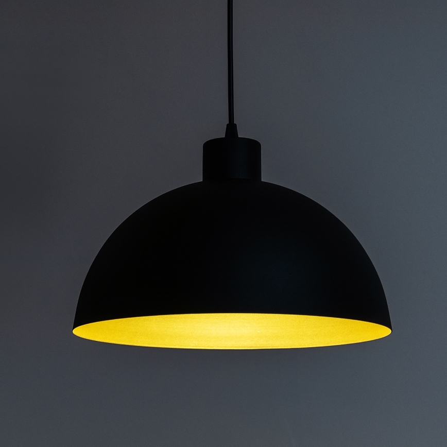 Pendelleuchte an Kabel VESPER 1xE27/15W/230 Ø 18 cm schwarz/gold