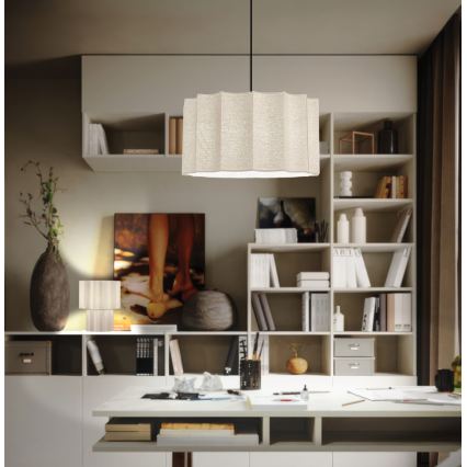 Pendelleuchte an Kabel WAVY 1xE27/14W/230V beige