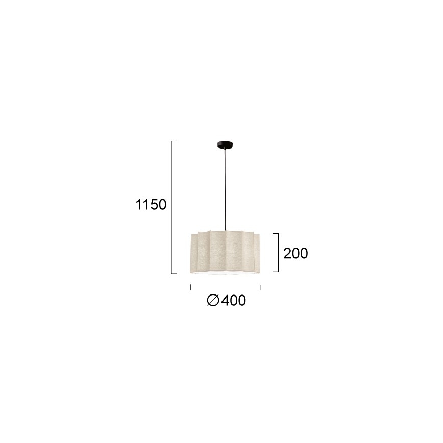 Pendelleuchte an Kabel WAVY 1xE27/14W/230V beige