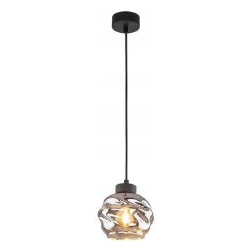 Pendelleuchte an Kabel ZULIA 1xE27/15W/230V schwarz/rauchschwarz