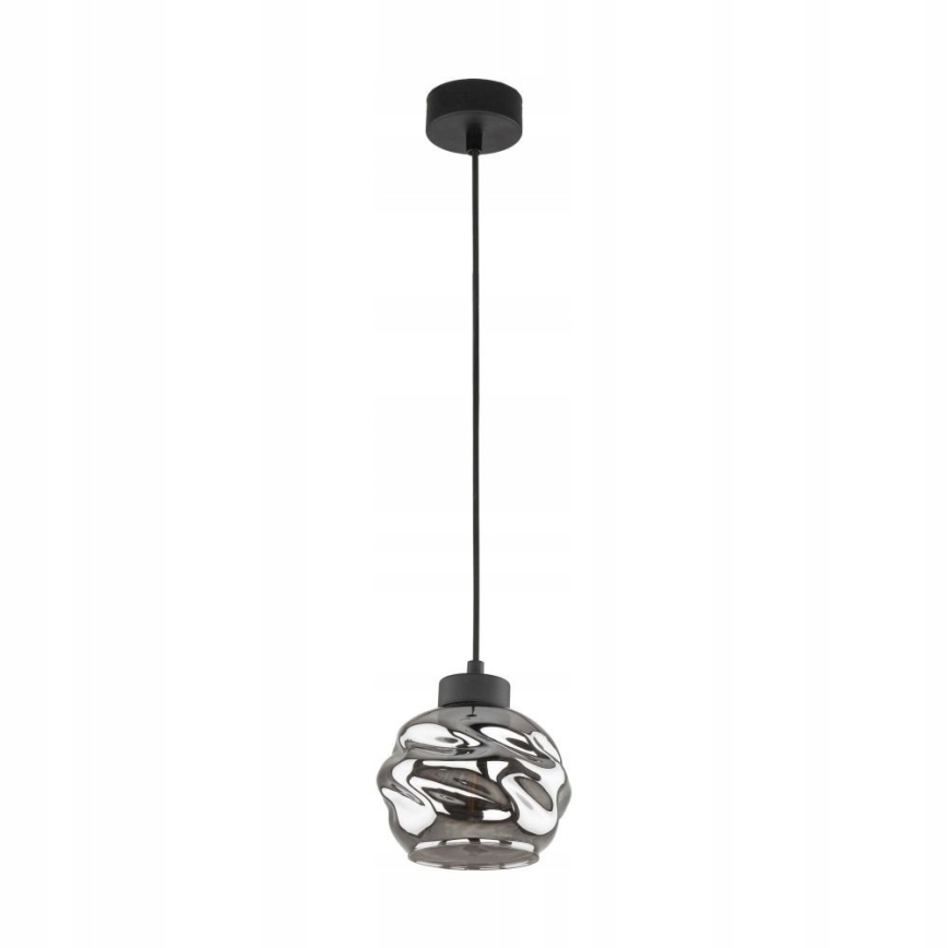 Pendelleuchte an Kabel ZULIA 1xE27/15W/230V schwarz/rauchschwarz