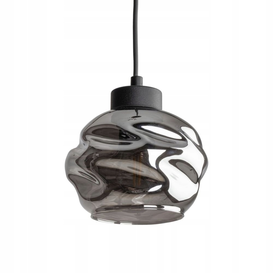 Pendelleuchte an Kabel ZULIA 1xE27/15W/230V schwarz/rauchschwarz