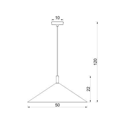 Pendelleuchte an Seil ANEGA 1xGX53/15W/230V Ø 50 cm burgunderrot