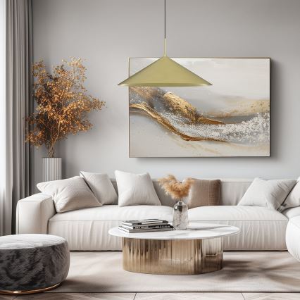 Pendelleuchte an Seil CAPITAL 1xGX53/15W/230V, Durchmesser 60 cm, goldfarben