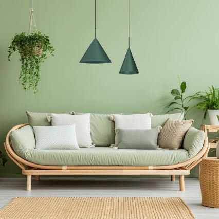 Pendelleuchte an Seil CAPITAL 1xGX53/15W/230V Ø 32 cm grün