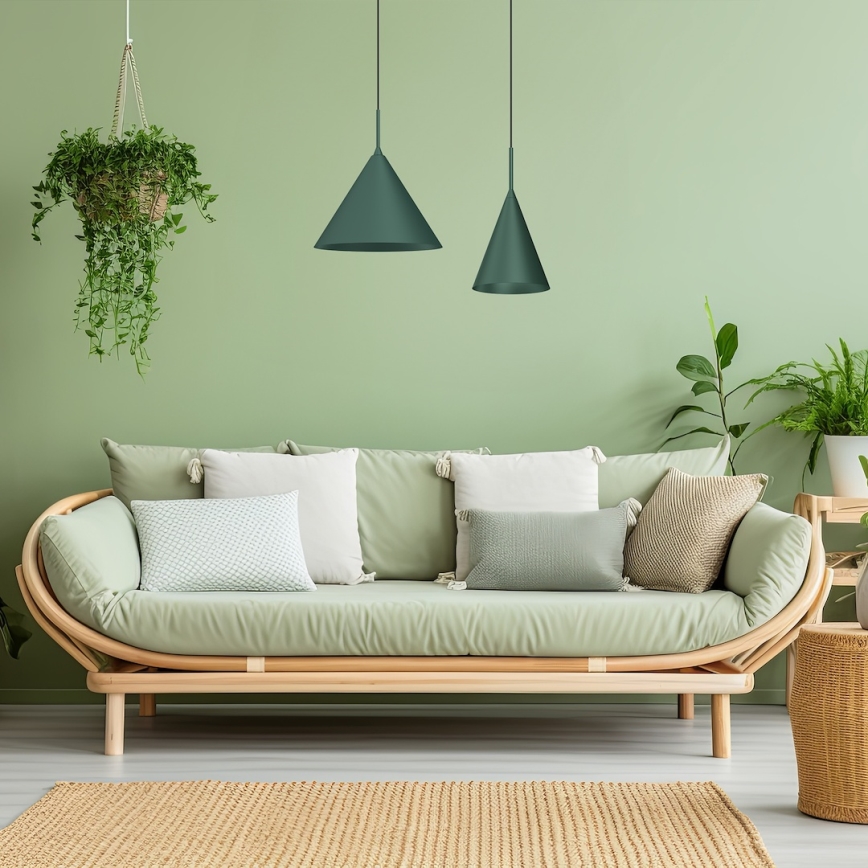 Pendelleuchte an Seil CAPITAL 1xGX53/15W/230V Ø 32 cm grün