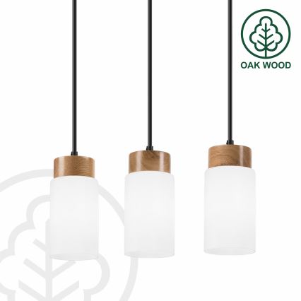 Pendelleuchte an Stahlseil MARKUS 3xE27/15W/230V schwarz