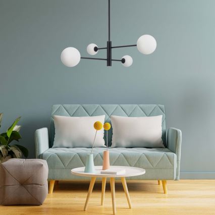 Pendelleuchte an Stange DORADO 4xG9/40W/230V schwarz