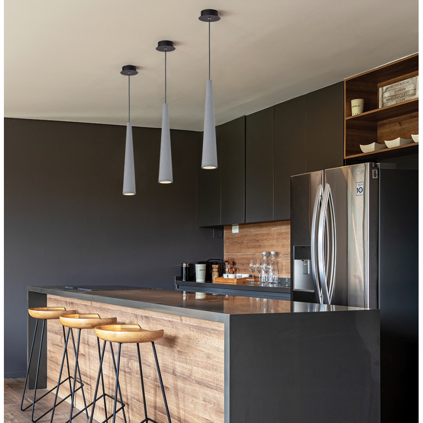 Pendelleuchte ANISHA mit Kabelaufhängung, 1xGU10/35W/230V, grau