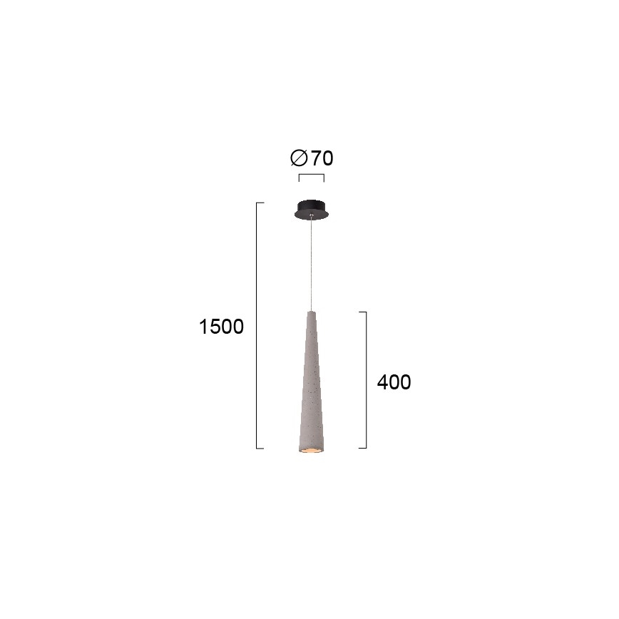 Pendelleuchte ANISHA mit Kabelaufhängung, 1xGU10/35W/230V, grau
