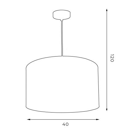 Deckenleuchte an Kabel ARDEN 1xE27/60W/230V Ø 40 cm Weiß