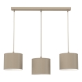 Pendelleuchte ARDEN mit Kabel 3xE27/15W/230V beige