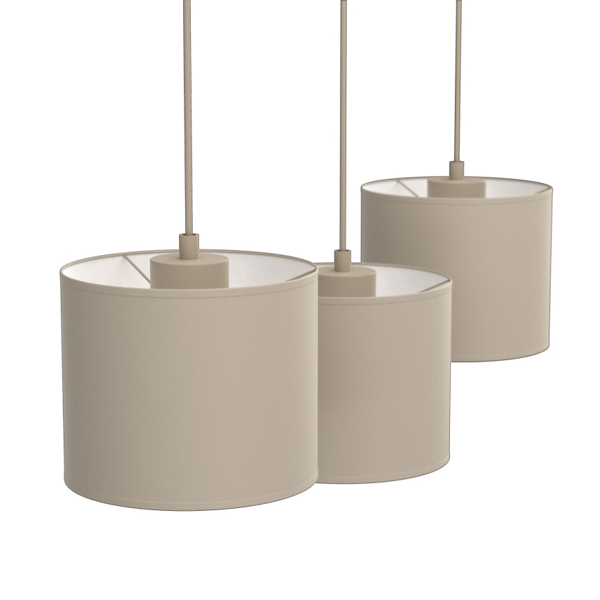 Pendelleuchte ARDEN mit Kabel 3xE27/15W/230V beige