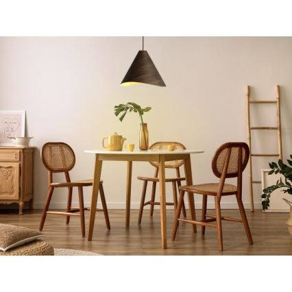 Pendelleuchte aus Holz an Kabel 1xE27/60W/230V Ø 45 cm massiv/Nussbaum/Gummibaum