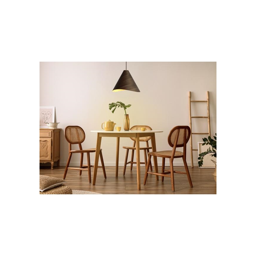 Pendelleuchte aus Holz an Kabel 1xE27/60W/230V Ø 45 cm massiv/Nussbaum/Gummibaum