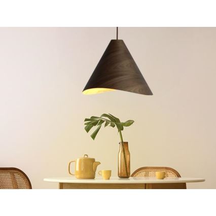 Pendelleuchte aus Holz an Kabel 1xE27/60W/230V Ø 45 cm massiv/Nussbaum/Gummibaum