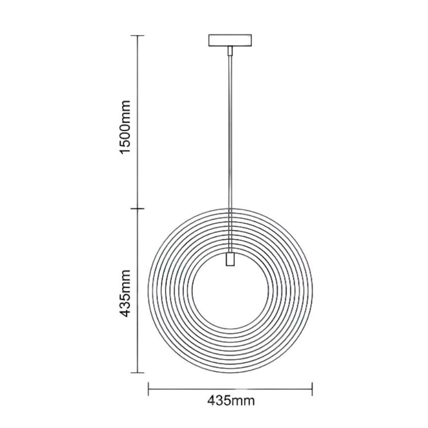 Pendelleuchte aus Holz mit Kabelaufhängung 1xE27/60W/230V Ø 43,5 cm Massivholz/Furnier/Buche/Gummibaum