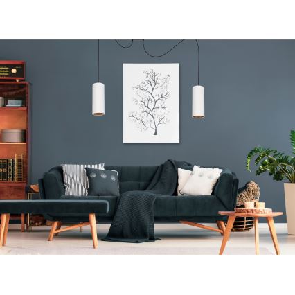 Deckenleuchte an Kabel AVALO 2xE27/60W/230V Spinne Weiß/Kupfer