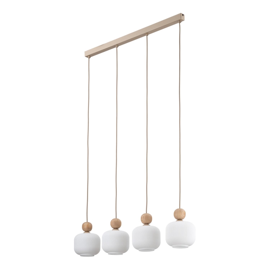 Pendelleuchte BALLO an Kabel 4xE14/10W/230V beige