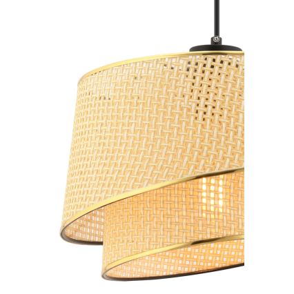 Pendelleuchte BARETTE 1xE27/60W/230V braun/gold