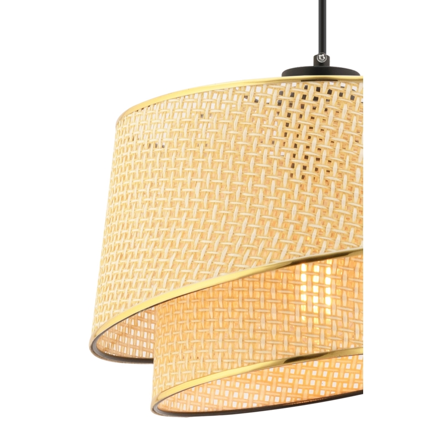 Pendelleuchte BARETTE 1xE27/60W/230V braun/gold