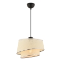 Pendelleuchte BARETTE 1xE27/60W/230V creme/glänzend chrom
