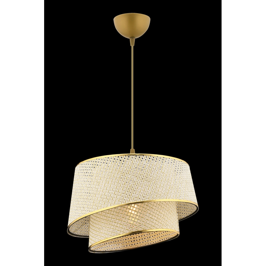 Pendelleuchte BARETTE 1xE27/60W/230V creme/gold