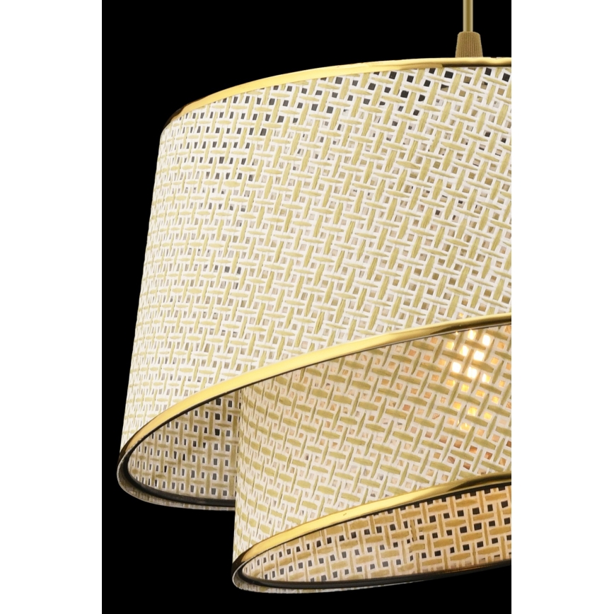 Pendelleuchte BARETTE 1xE27/60W/230V creme/gold