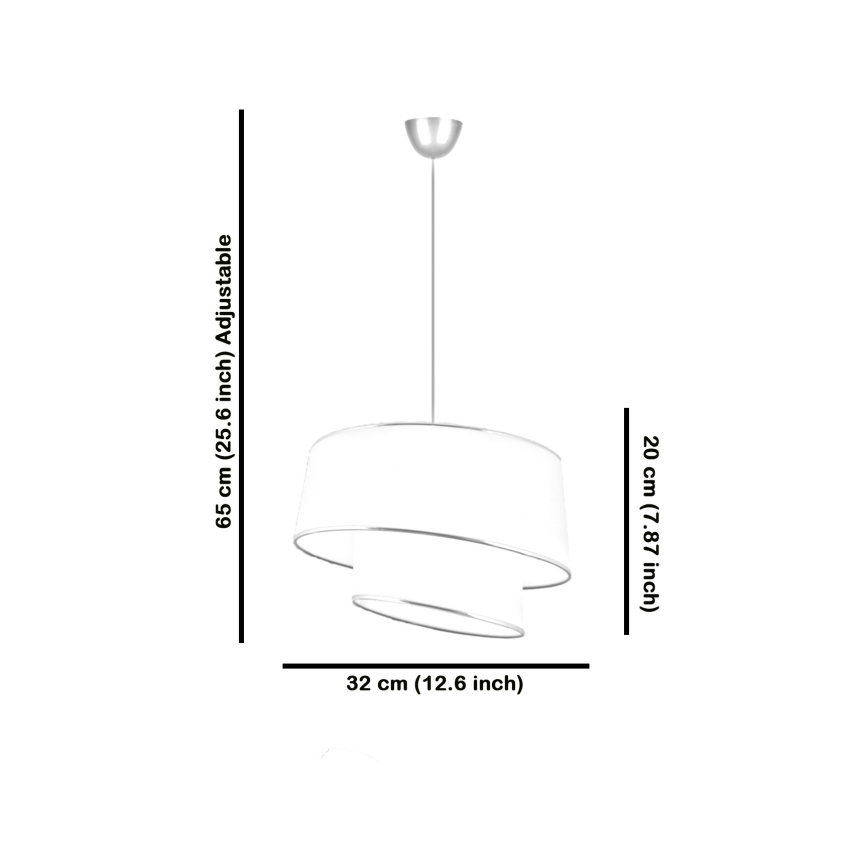 Pendelleuchte BARETTE 1xE27/60W/230V creme/gold