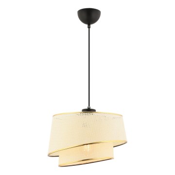 Pendelleuchte BARETTE 1xE27/60W/230V creme/gold