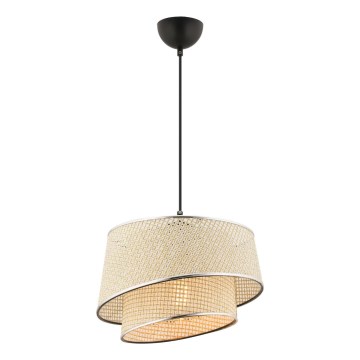 Pendelleuchte BARETTE 1xE27/60W/230V creme/hochmodischer Chrom
