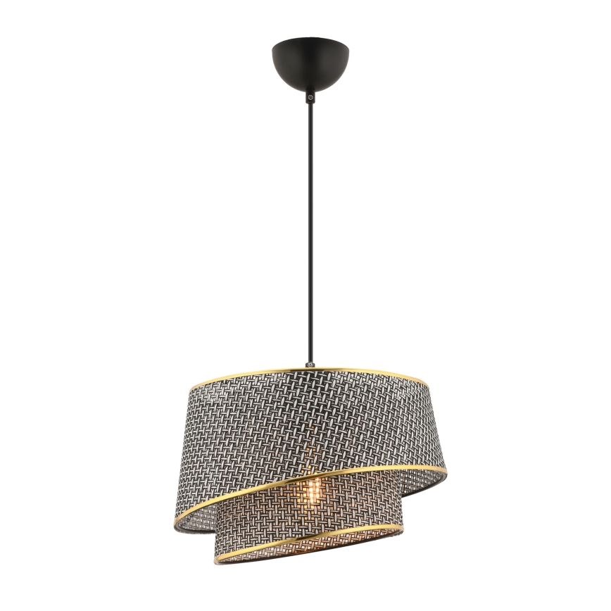 Pendelleuchte BARETTE 1xE27/60W/230V grau/gold