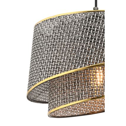 Pendelleuchte BARETTE 1xE27/60W/230V grau/gold
