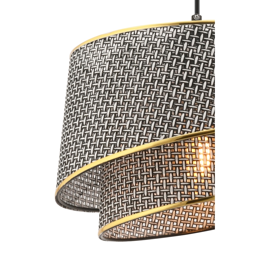 Pendelleuchte BARETTE 1xE27/60W/230V grau/gold