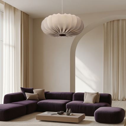 Pendelleuchte CAFEE mit Kabelaufhängung 1xE27/40W/230V, Ø 66 cm, Beige