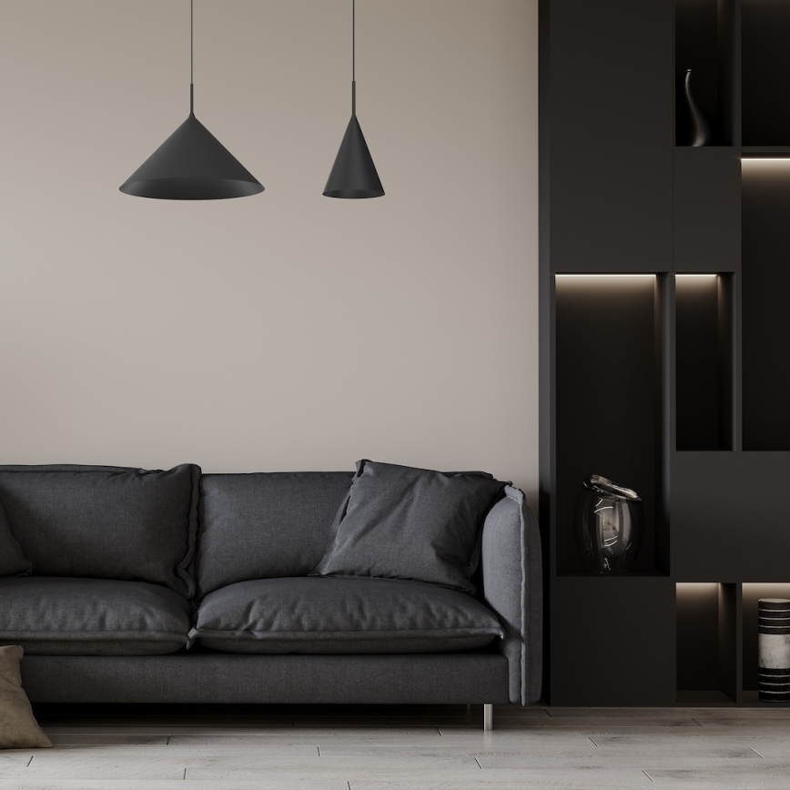 Pendelleuchte CAPITAL 1xGX53/15W/230V, Durchmesser 46 cm, schwarz