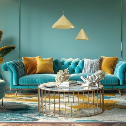 Pendelleuchte CAPITAL an Kabel 1xGX53/15W/230V, Ø 32 cm, goldfarben