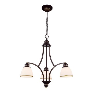 Pendelleuchte CLAIR mit Seilaufhängung 3xE27/60W/230V Ø 58 cm, bronzefarben