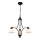 Pendelleuchte CLAIR mit Seilaufhängung 3xE27/60W/230V Ø 58 cm, bronzefarben
