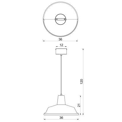 Pendelleuchte CLASS 1xE27/15W/230V Bronze