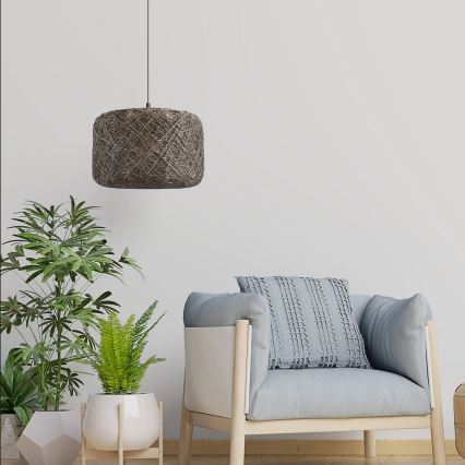Pendelleuchte CLEA an Kabel 1xE27/20W/230V Ø 30 cm anthrazit