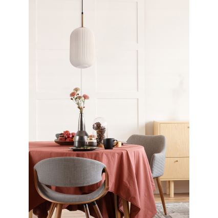 Pendelleuchte CRESTO 1xE27/40W/230V weiß/gold